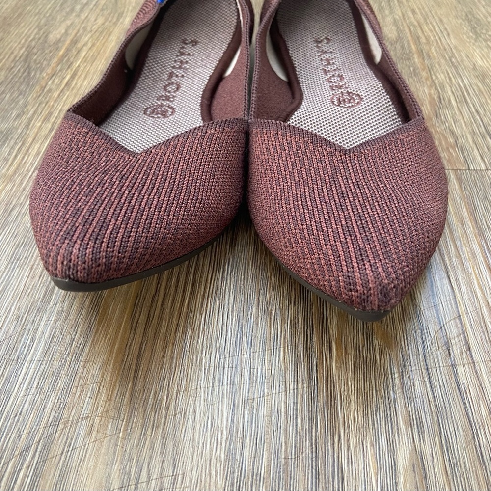 Rothy's Truffle Python Textured Flats With Blue A… - image 6